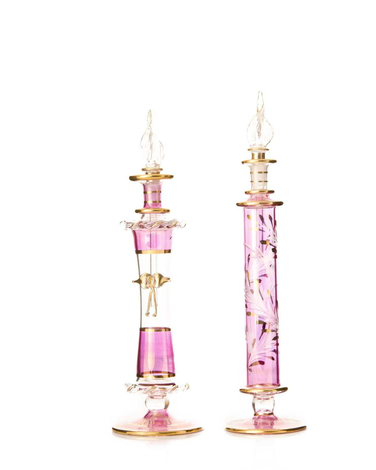 Sahar Honey Stripes — hand-blown Egyptian glass perfume bottle, Model 61, wholesale from Cairo