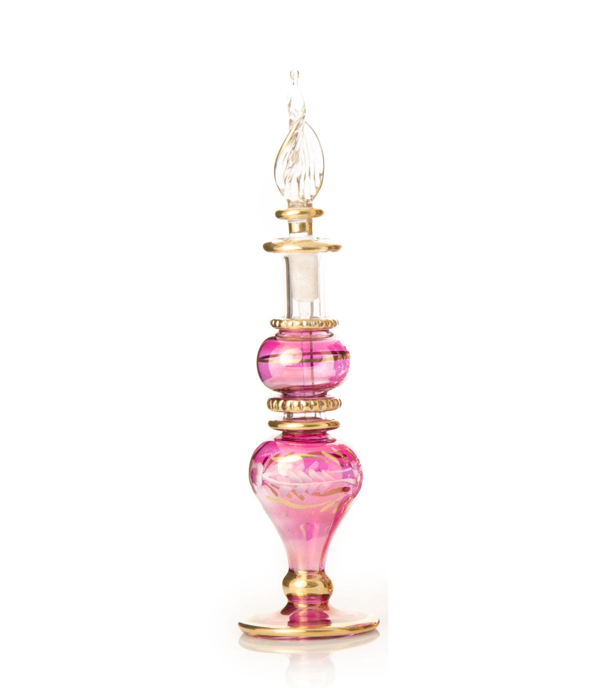 Rania Engraved Rose Egyptian glass perfume bottle, Model 14 — second view