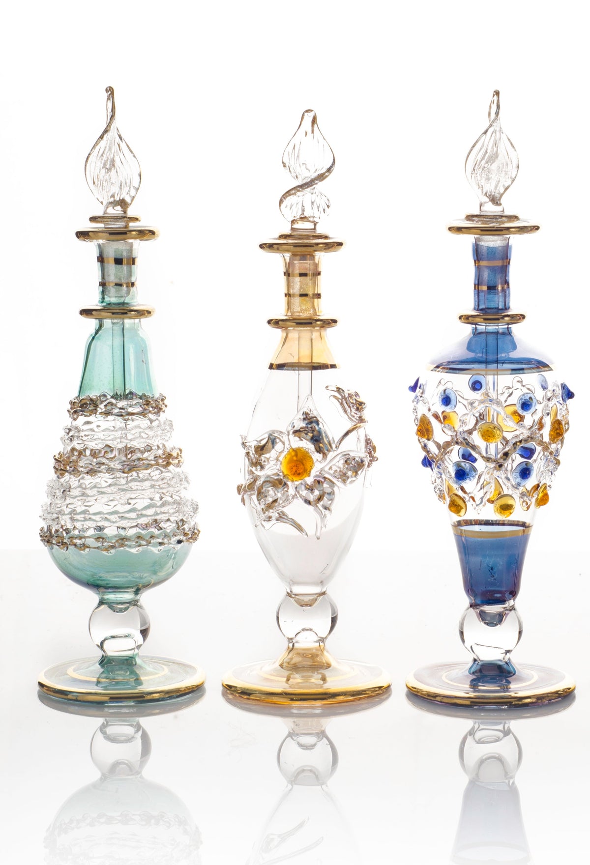 Gawhara Jeweled Vine Egyptian glass perfume bottle, Model 31 — second view