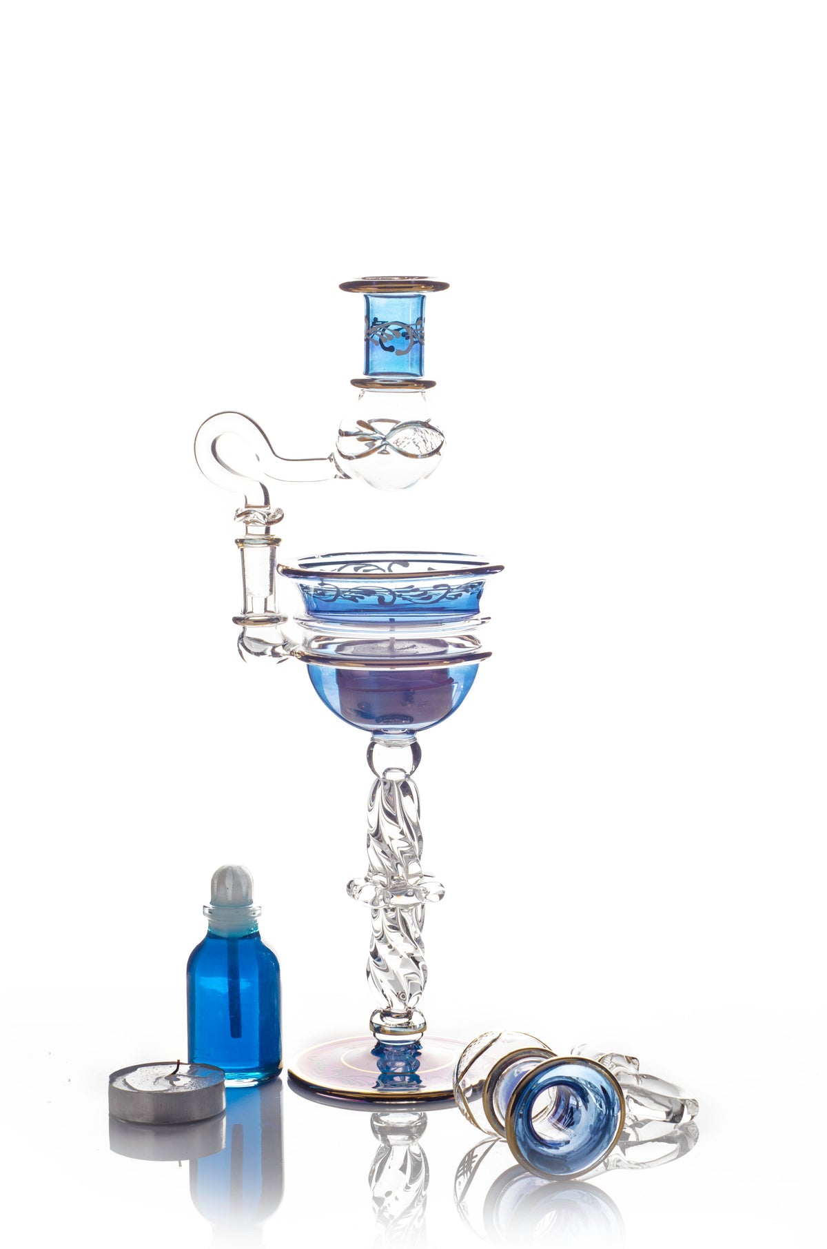 Sadaf Pearl Marble — hand-blown Egyptian glass Christmas ornament, Model 113, wholesale from Cairo