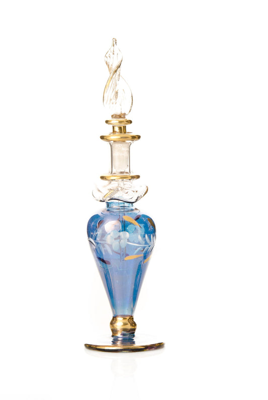 Bidaya starter pack — 12 ml engraved Egyptian glass perfume bottles with gold rims