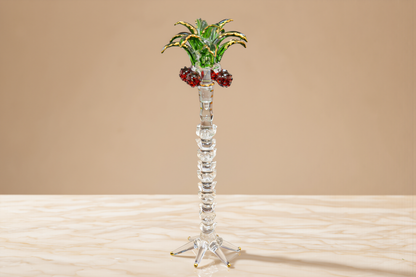 Egyptian Glass Date Palm — Hand-Blown Nakhla Figurine with Gold Fronds, 21 cm (Model 151)