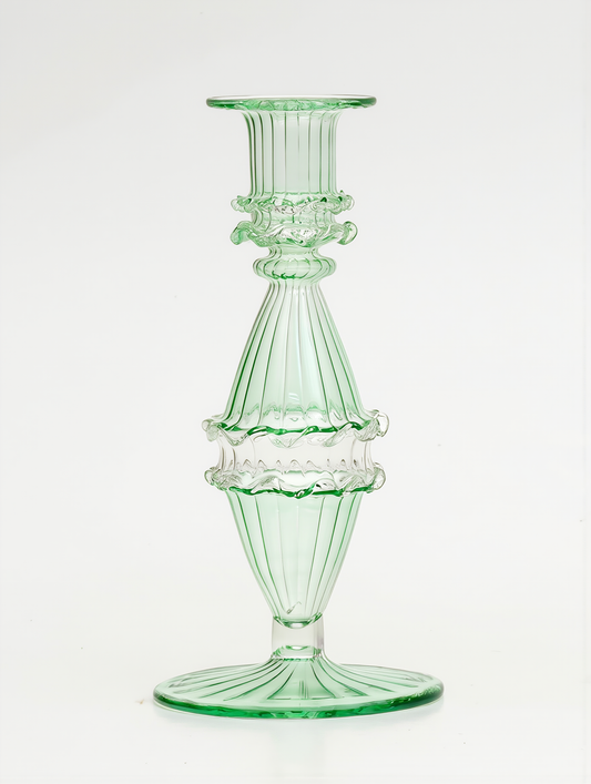 Candela · Onda — Bougeoir en verre cône ourlé, env. 25 cm (C05)