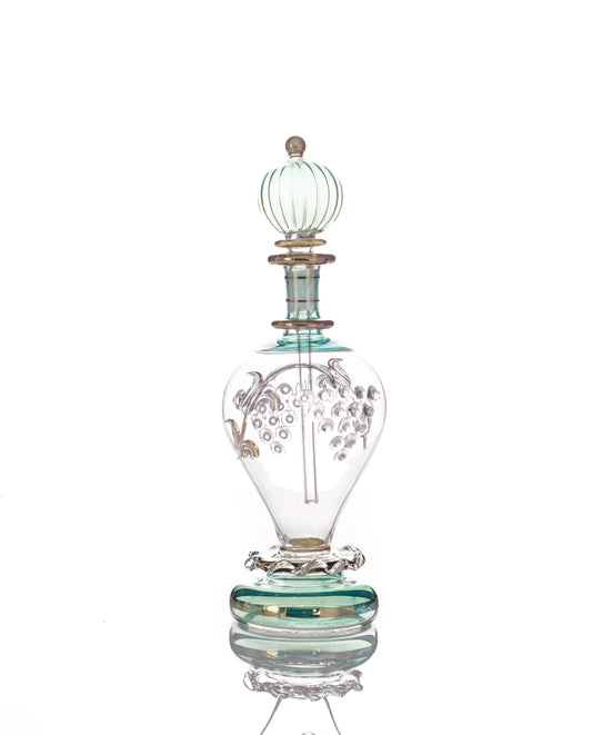 Gihan Crystal Grape — hand-blown Egyptian glass perfume bottle, Model 76, wholesale from Cairo