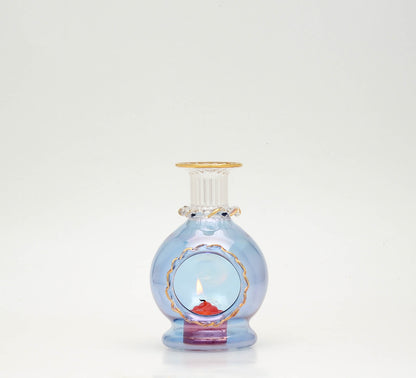 Durra mini Egyptian glass perfume bottle with beaded collar, model 184