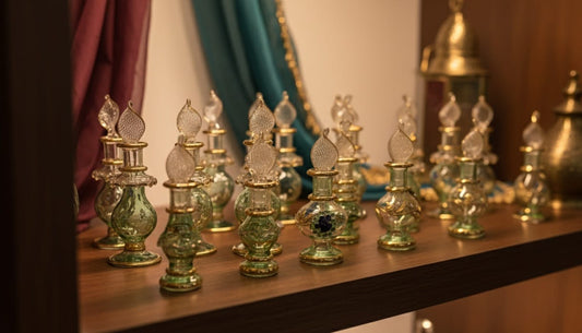 دفعة العنبري — 100 زجاجة عطر، 5–6 مل، كلها عنبرية