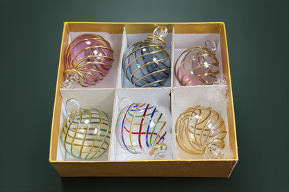 Hand-blown glass Christmas tree ornaments, made in Cairo