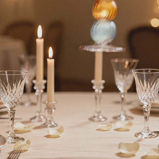 Video: Tayf hand-blown Egyptian glass candle holder, 25 cm