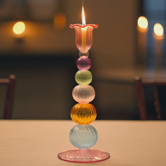 Video: Tayf Egyptian glass candle holder in candlelight